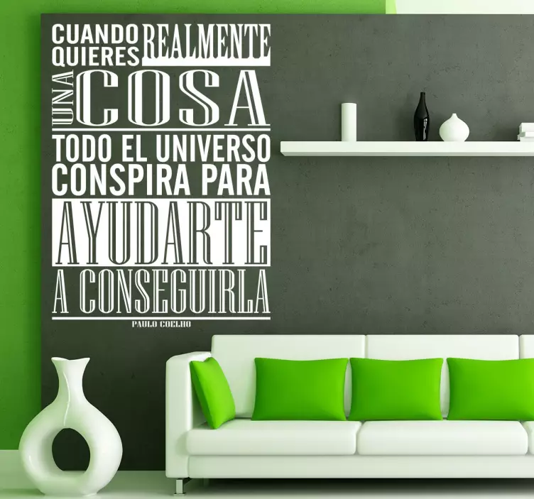 Vinilo de texto universo Paulo Coelho - TenVinilo