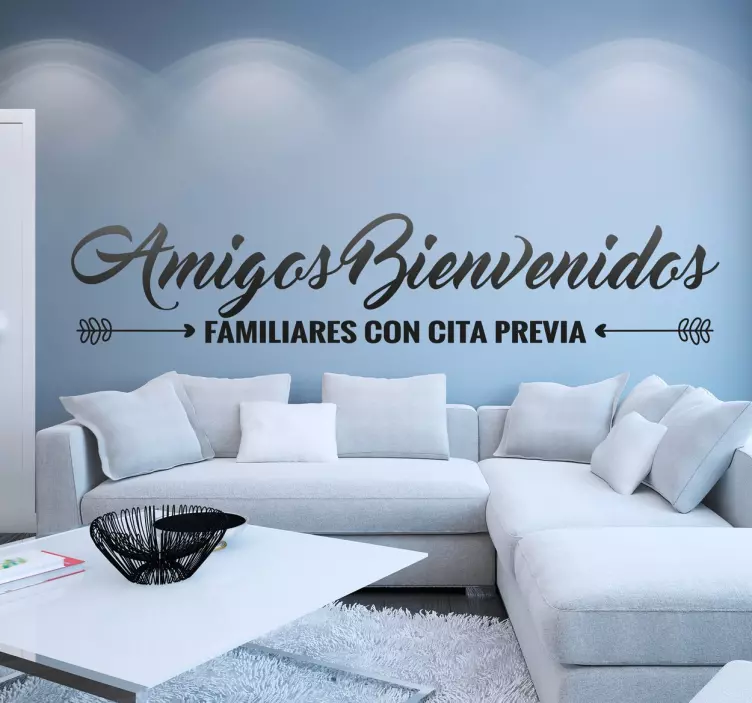 Vinilo decorativo amigos bienvenidos - TenVinilo
