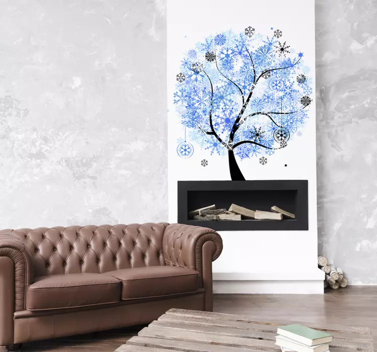 Vinilo decorativo árbol invierno - TenVinilo