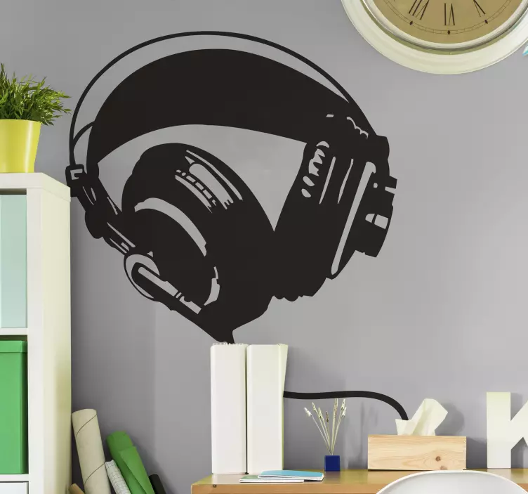 Vinilo decorativo auriculares graffiti - TenVinilo
