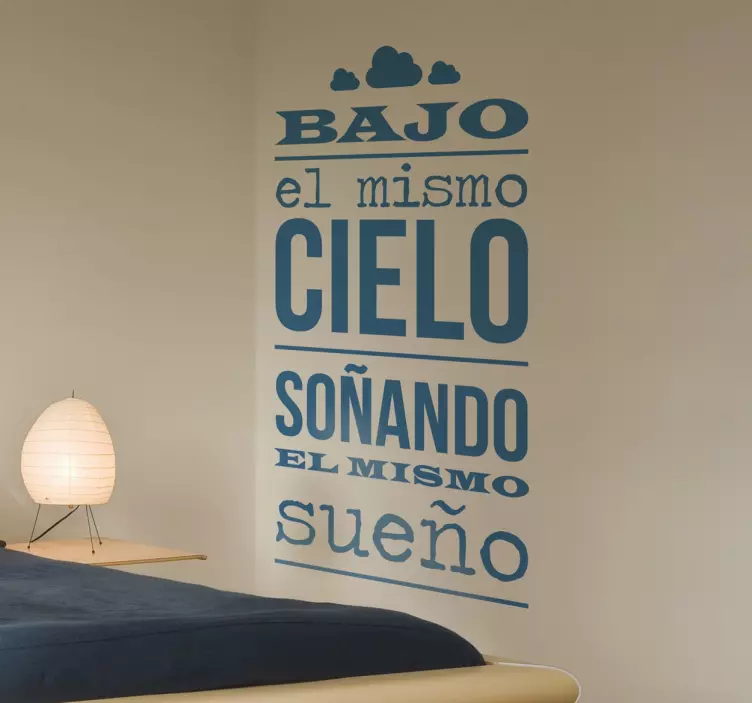 Vinilo decorativo bajo el mismo cielo - TenVinilo