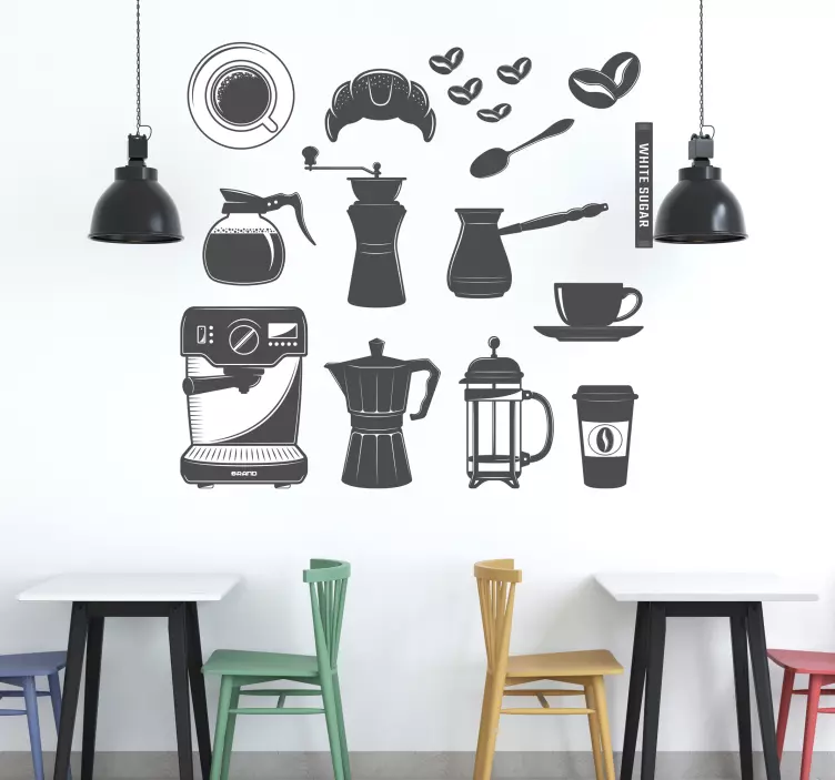 Vinilo bebida Menú de café - TenVinilo