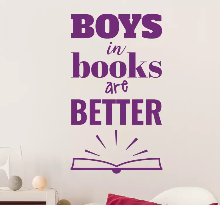 Vinilo decorativo boys in books - TenVinilo