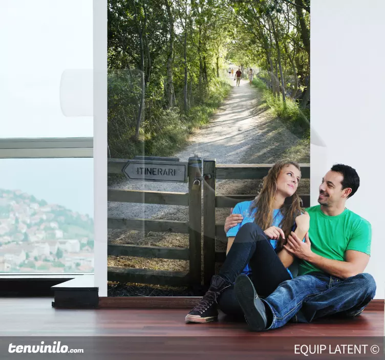 Vinilo decorativo camino excursión - TenVinilo