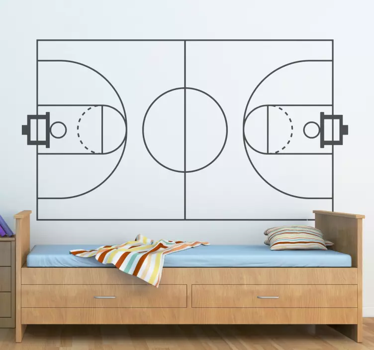 Vinilo baloncesto cancha de basket - TenVinilo