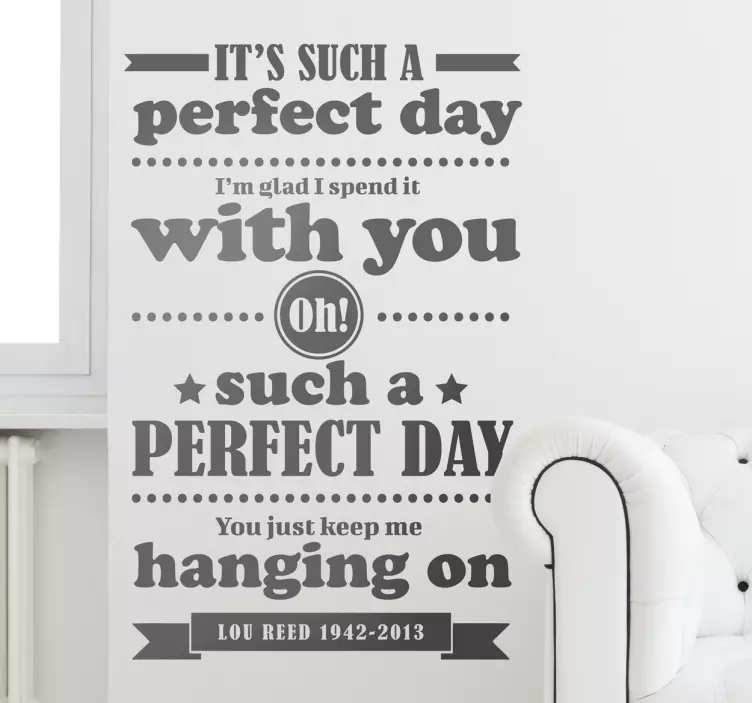 Vinilo decorativo canción Lou Reed - TenVinilo