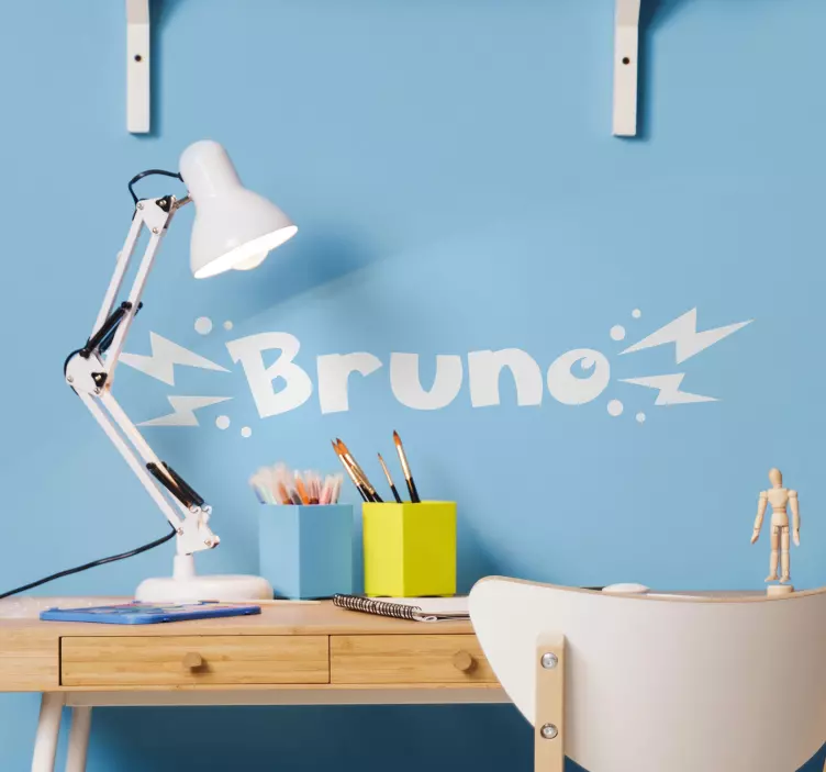 Vinilo cartoon nombre del tipo eléctrico - TenVinilo