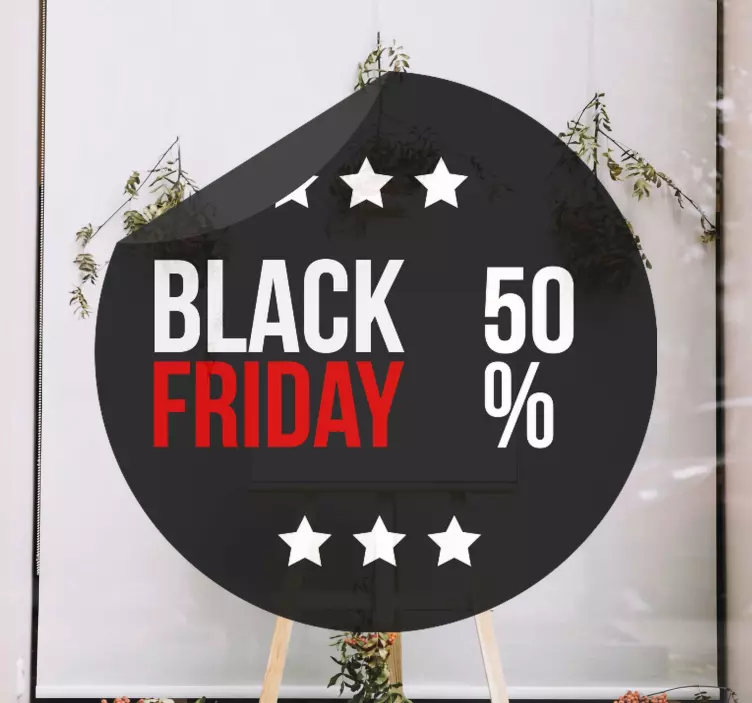 Vinilo Circulo personalizable viernes negro - TenVinilo