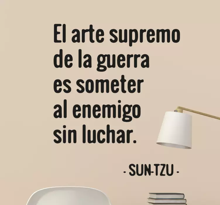 Vinilo decorativo cita Sun Tzu - TenVinilo