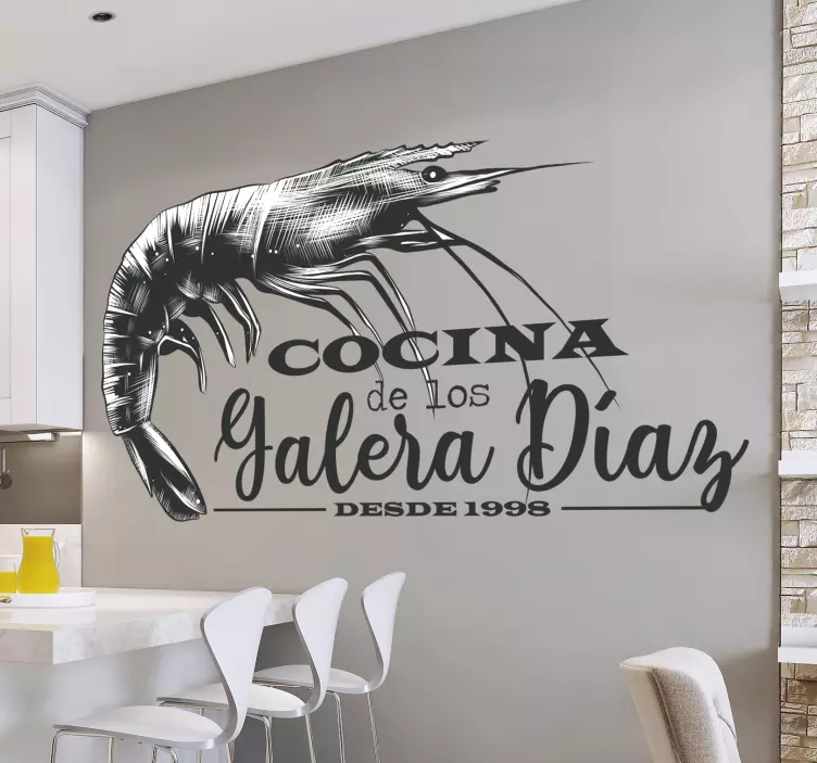 Vinilo cocina familiar con fecha y apellido - TenVinilo