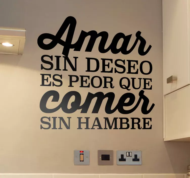 Vinilo decorativo comer sin hambre - TenVinilo