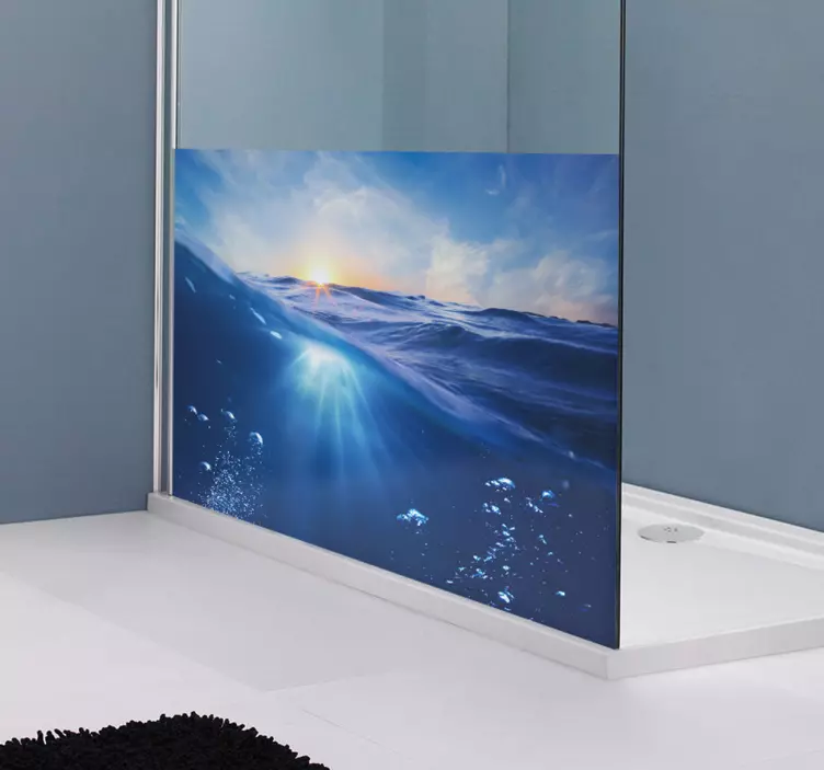 Vinilo decorativo ducha debajo del agua - TenVinilo