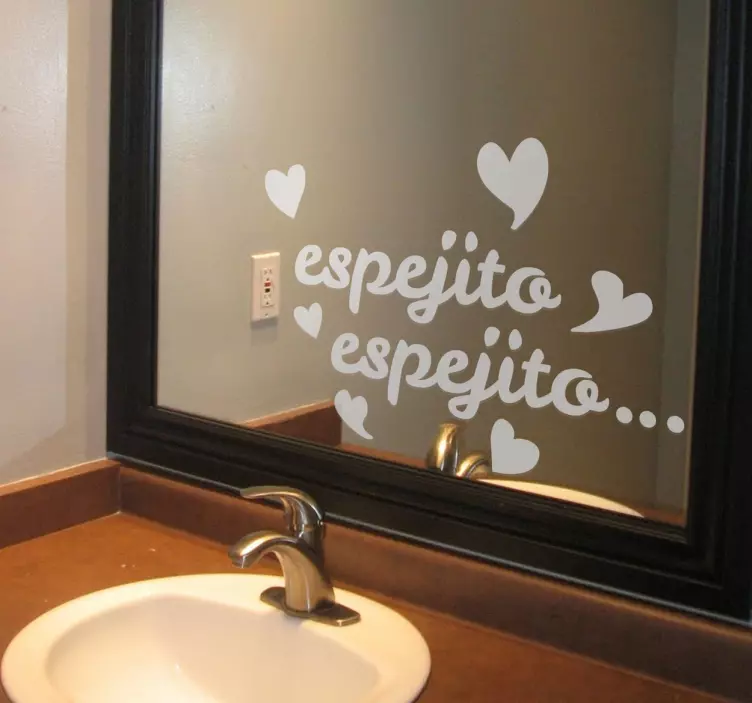 Vinilo frase espejito espejito Blancanieves - TenVinilo