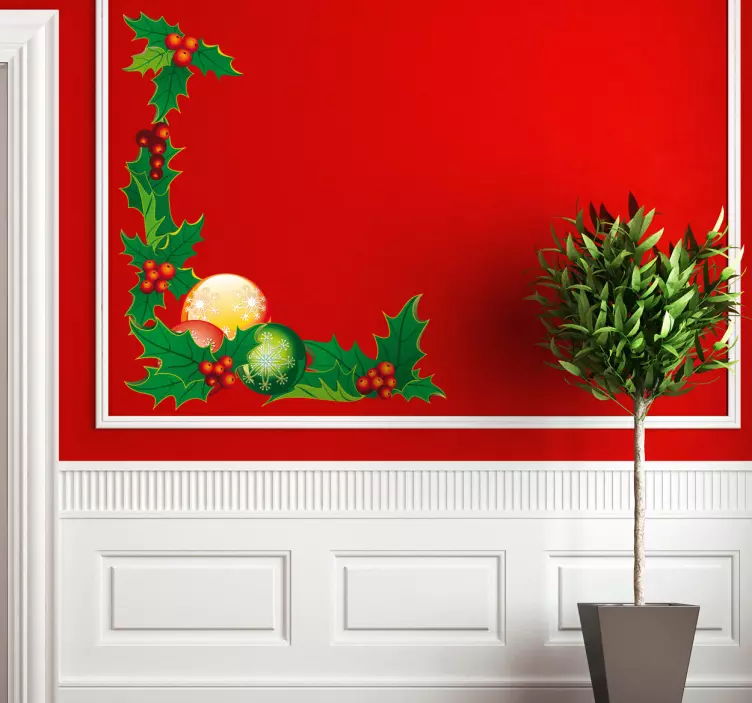 Vinilo decorativo esquina navidad - TenVinilo