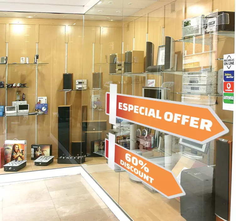 Vinilo decorativo flechas indicación - TenVinilo