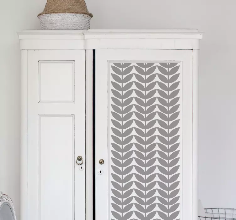 Vinilo decorativo floral patrón hojas - TenVinilo