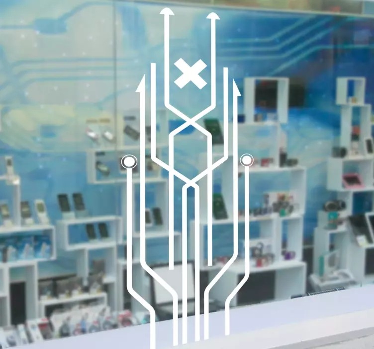 Vinilo decorativo forma tecnológica - TenVinilo