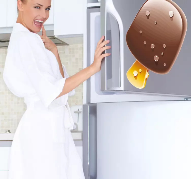 Vinilo decorativo helado chocolate - TenVinilo