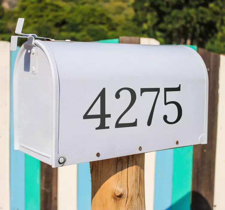 Adhesivo hogar Buzón de números clásico - TenVinilo