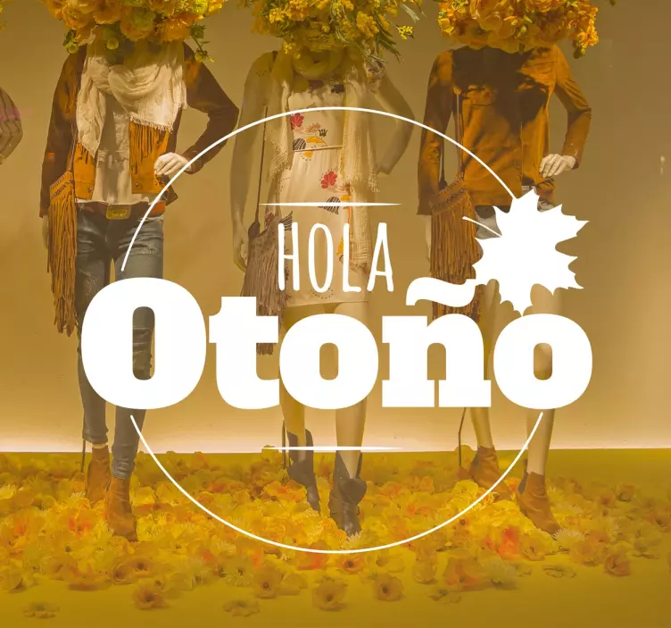 Vinilo decorativo hola otoño - TenVinilo