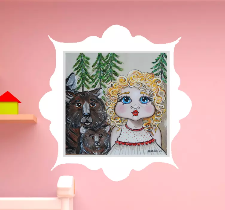 Vinilo decorativo infantil ricitos - TenVinilo