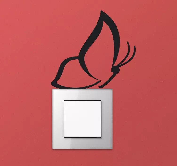 Vinilo decorativo interruptor mariposa - TenVinilo