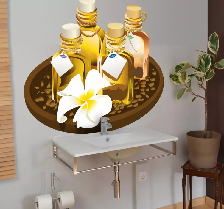 Vinilo decorativo kit productos baño - TenVinilo