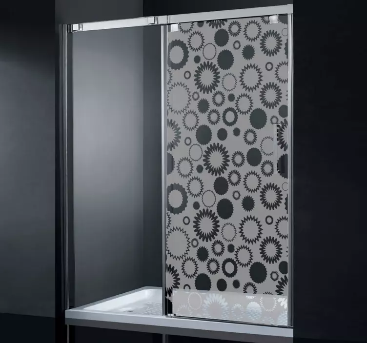 Vinilo decorativo mampara floral - TenVinilo