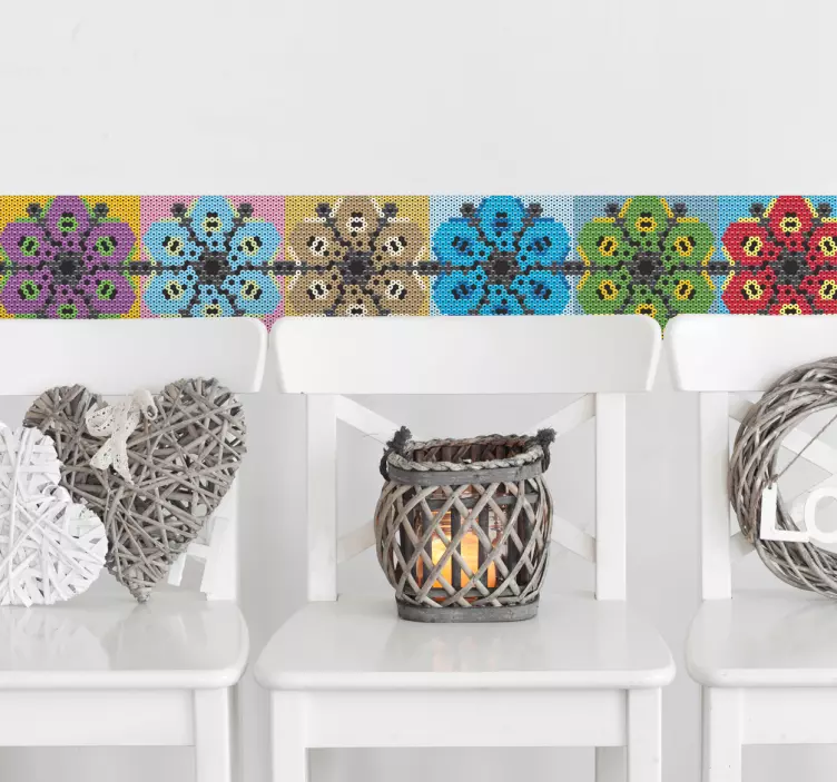 Vinilo decorativo mandala huichol - TenVinilo