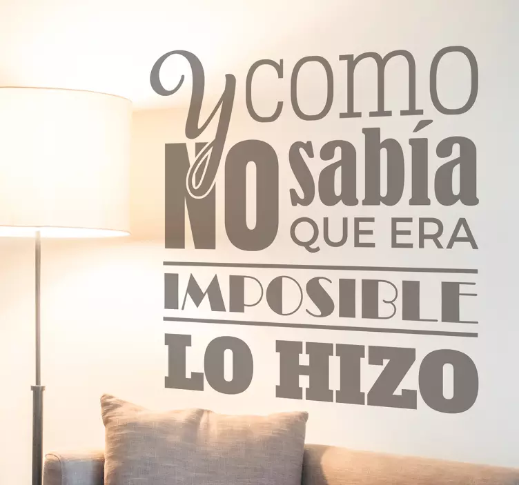 Vinilo decorativo mensajes de ánimo - TenVinilo