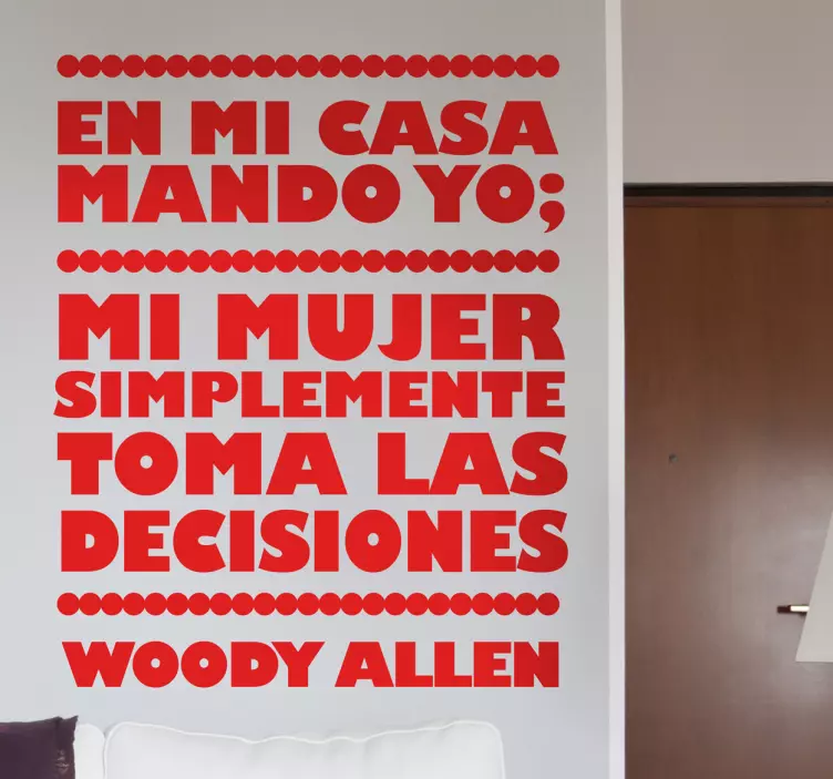 Vinilo decorativo mujer decisiones - TenVinilo