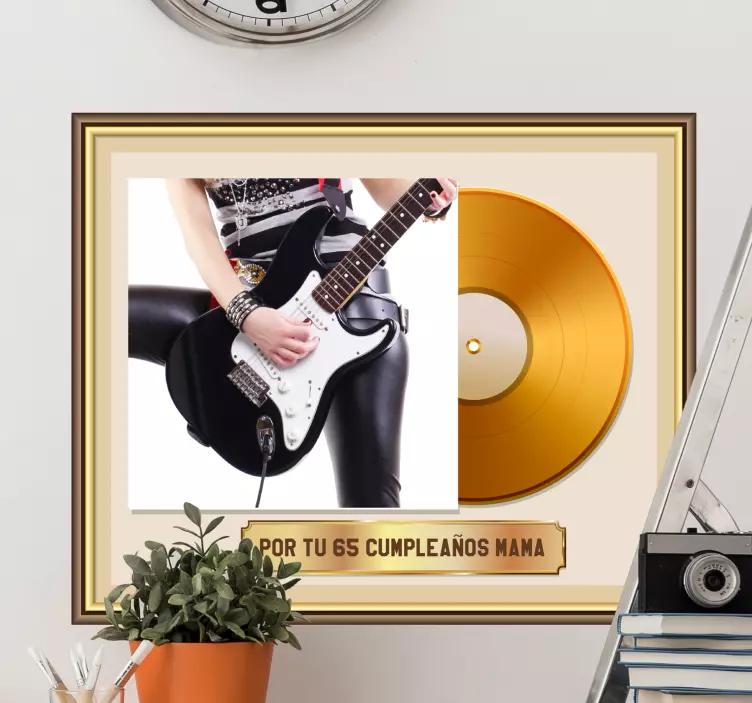 Vinilo decorativo de música foto personalizable - TenVinilo