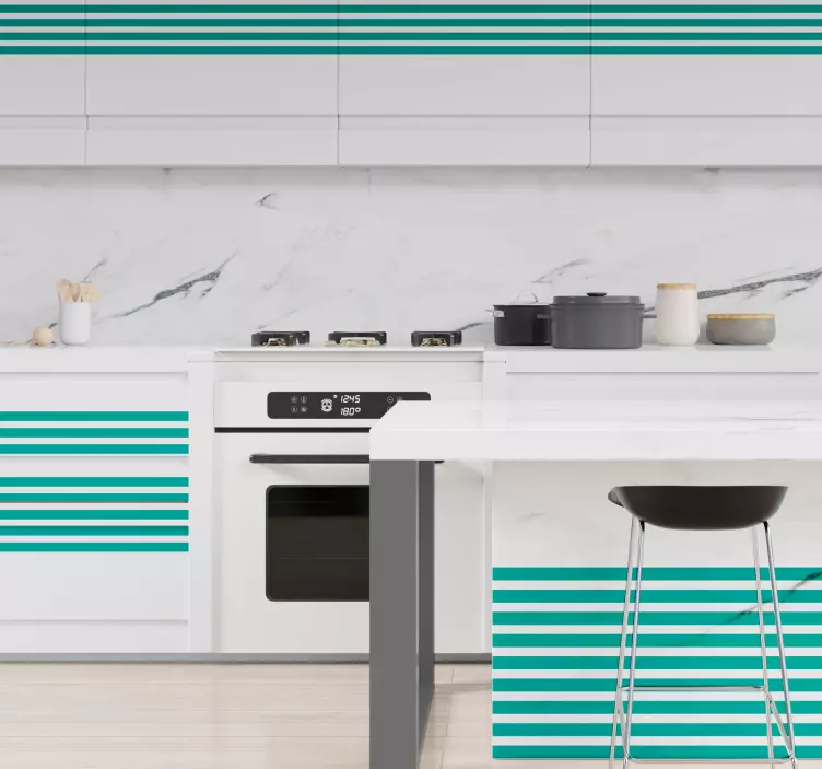 Vinilo para muebles de rayas horizontales - TenVinilo