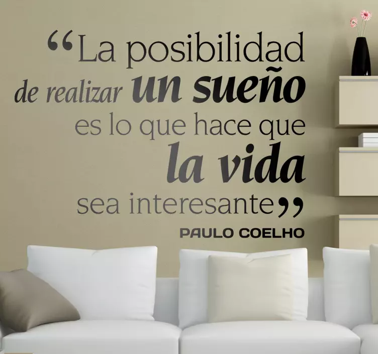 Vinilo decorativo Paulo Coelho - TenVinilo