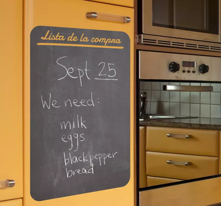 Vinilo decorativo pizarra lista de la compra - TenVinilo