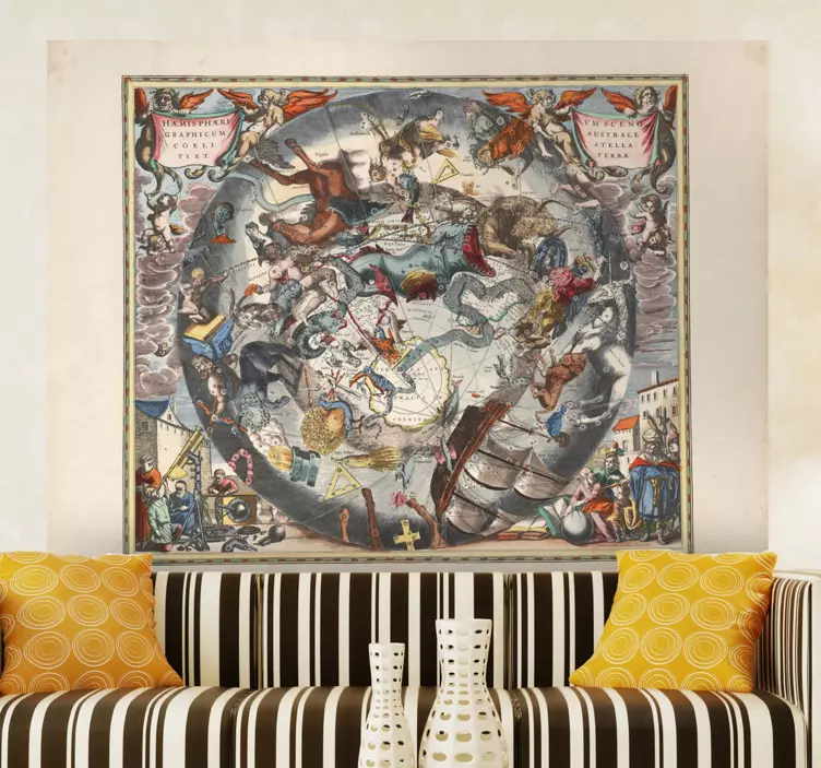 Vinilo decorativo planisferio antiguo - TenVinilo
