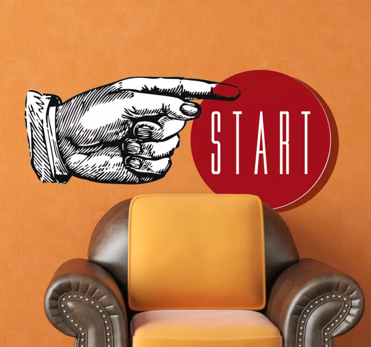 Vinilo decorativo press start - TenVinilo