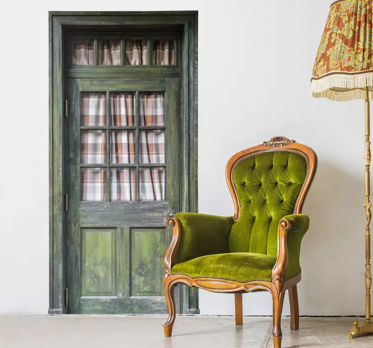 Vinilo para puertas estilo vintage de madera - TenVinilo