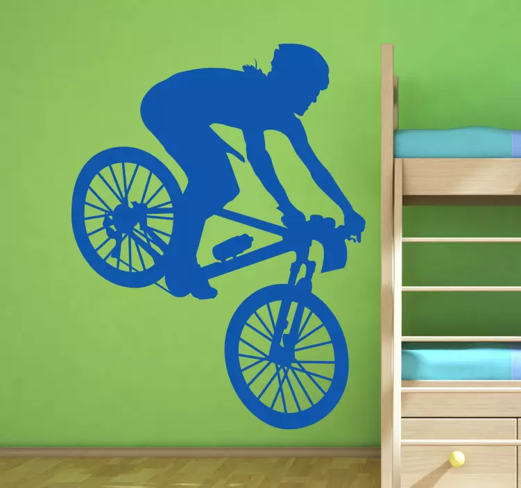 Vinilo decorativo silueta mountain bike - TenVinilo