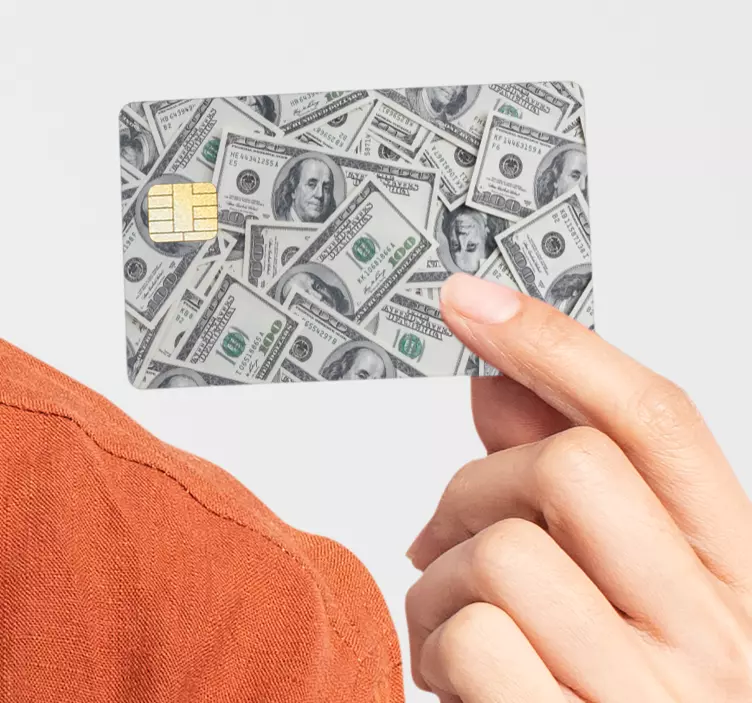 Vinilo adhesivo de tarjeta de dólares - TenVinilo