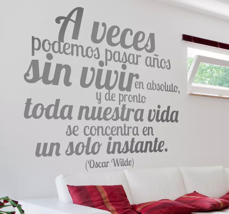Vinilo decorativo texto Oscar Wilde - TenVinilo