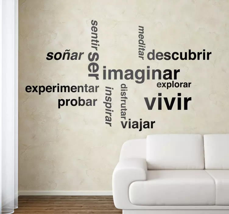 Vinilo decorativo textos sueños apaisado - TenVinilo