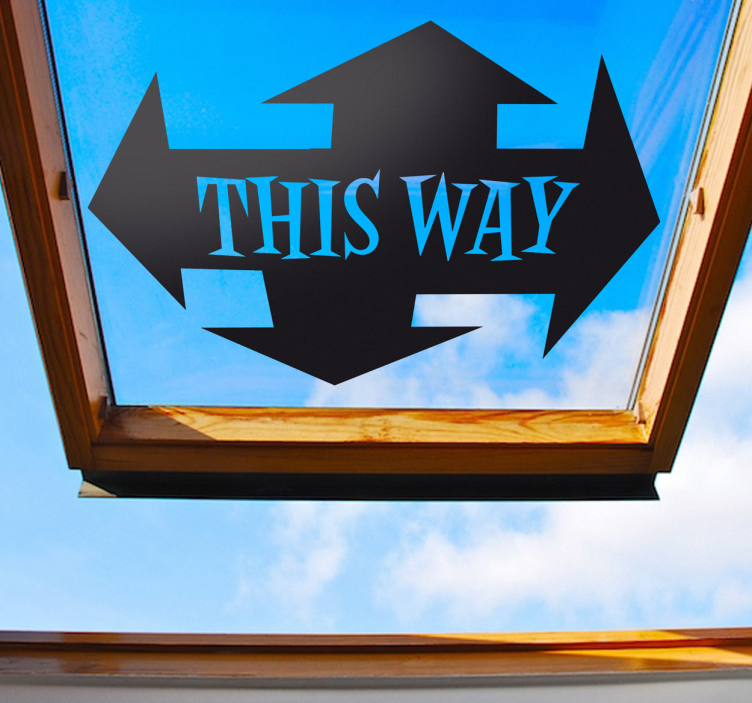 Vinilo decorativo this way - TenVinilo