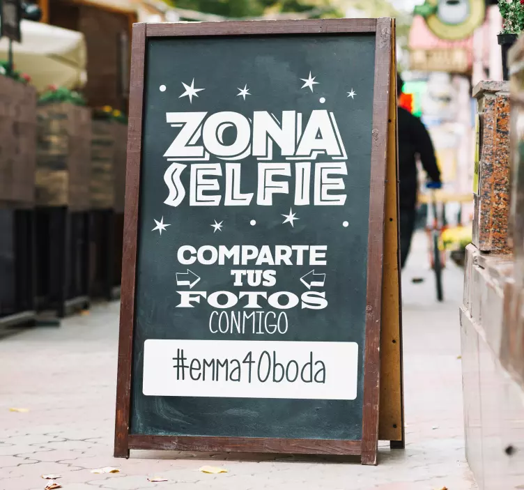 Vinilo decorativo zona selfie - TenVinilo