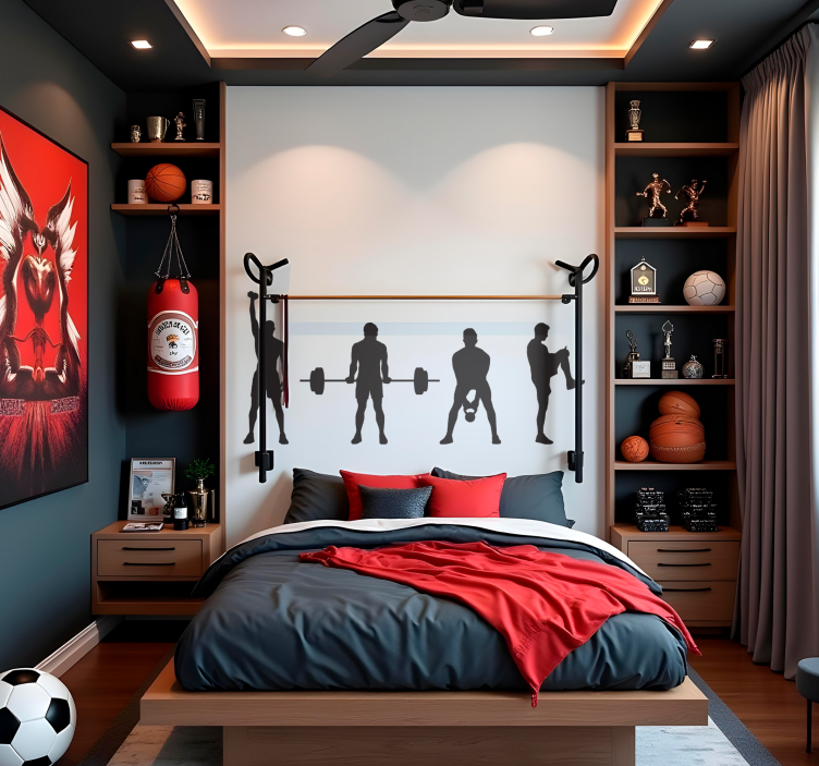 Vinilo deporte hombres fuertes en forma - TenVinilo