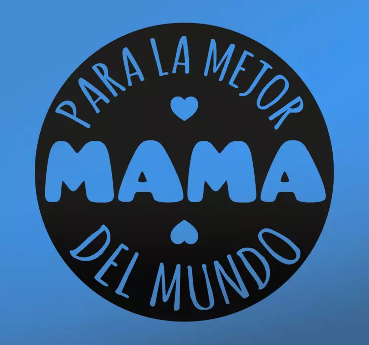 Vinilo día de la madre circular - TenVinilo