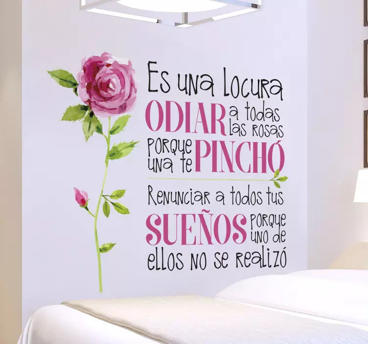 Vinilo el Principito frases rosa - TenVinilo