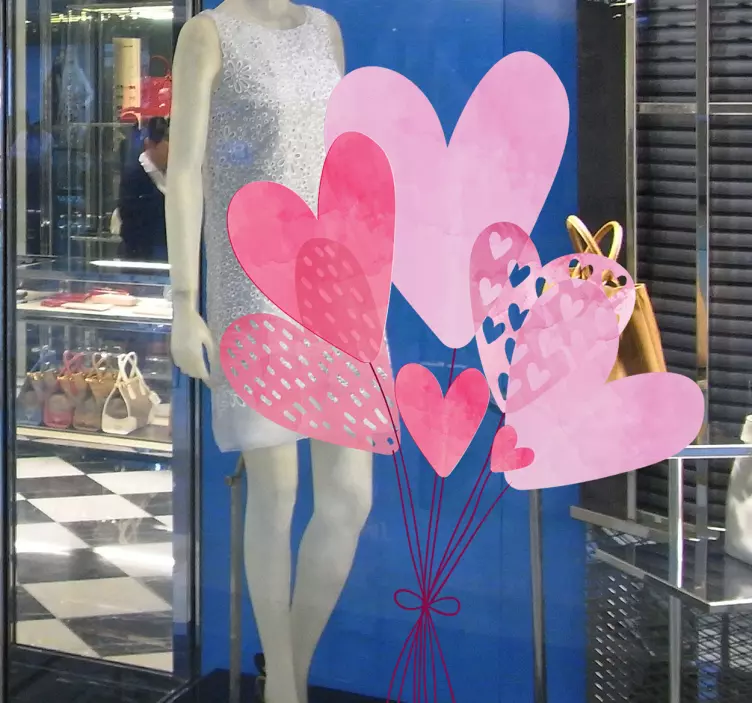 Vinilo empresa globos corazones - TenVinilo