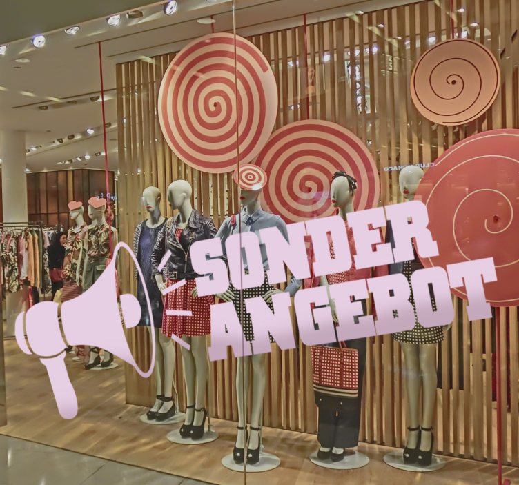 Vinilo escaparate venta de vinilos de megáfono - TenVinilo