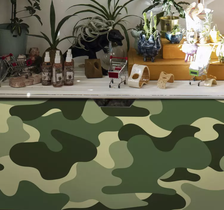 Vinilo estampado decorativo Camuflaje verde - TenVinilo